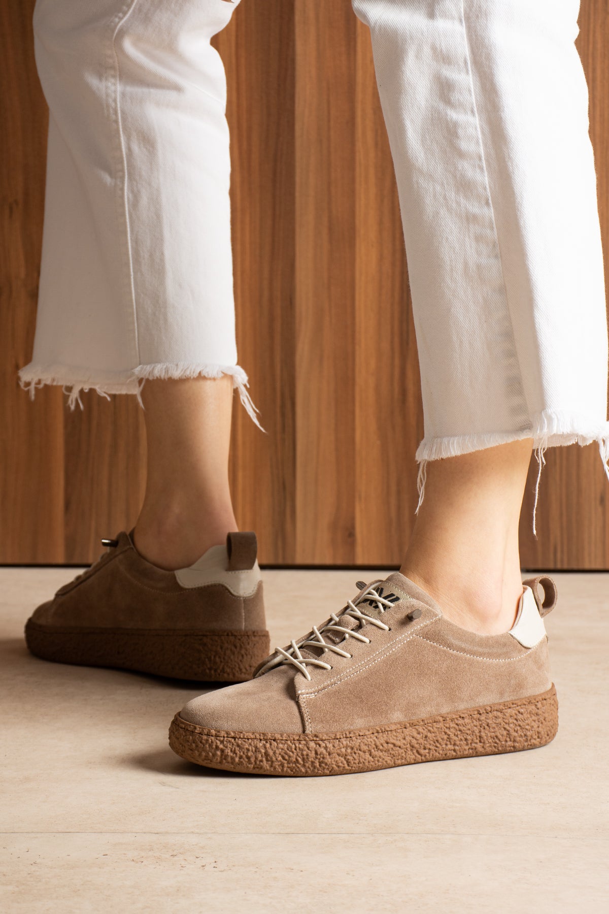 Terra Bej Süet Hakiki Deri Spor Ayakkabı