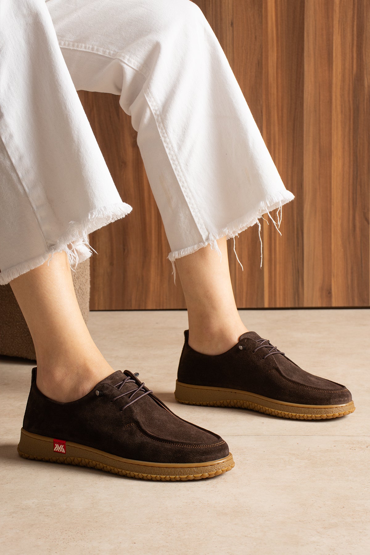 Mokka Kahverengi Süet Hakiki Deri Ortopedik Loafer