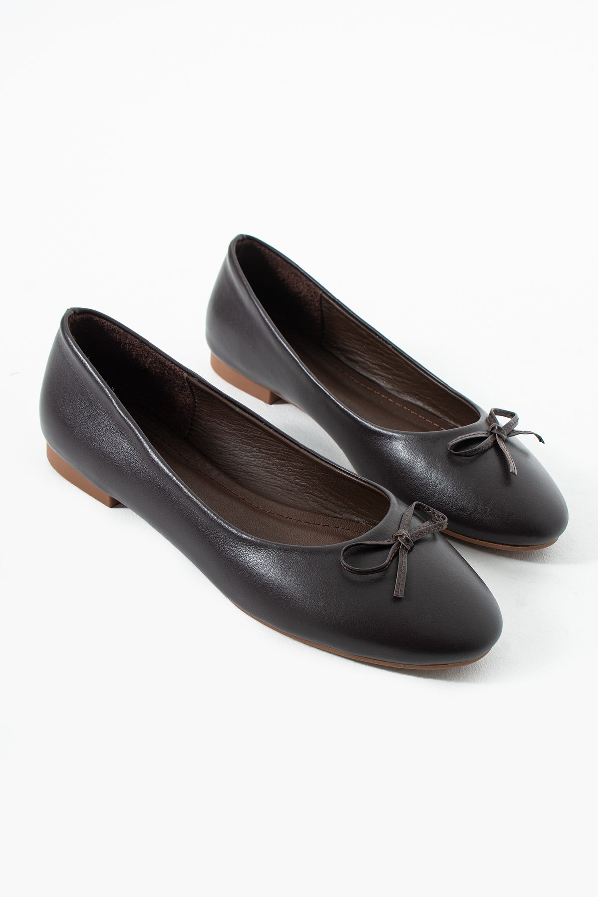 Joy Kahverengi Hakiki Deri Fiyonklu Babet