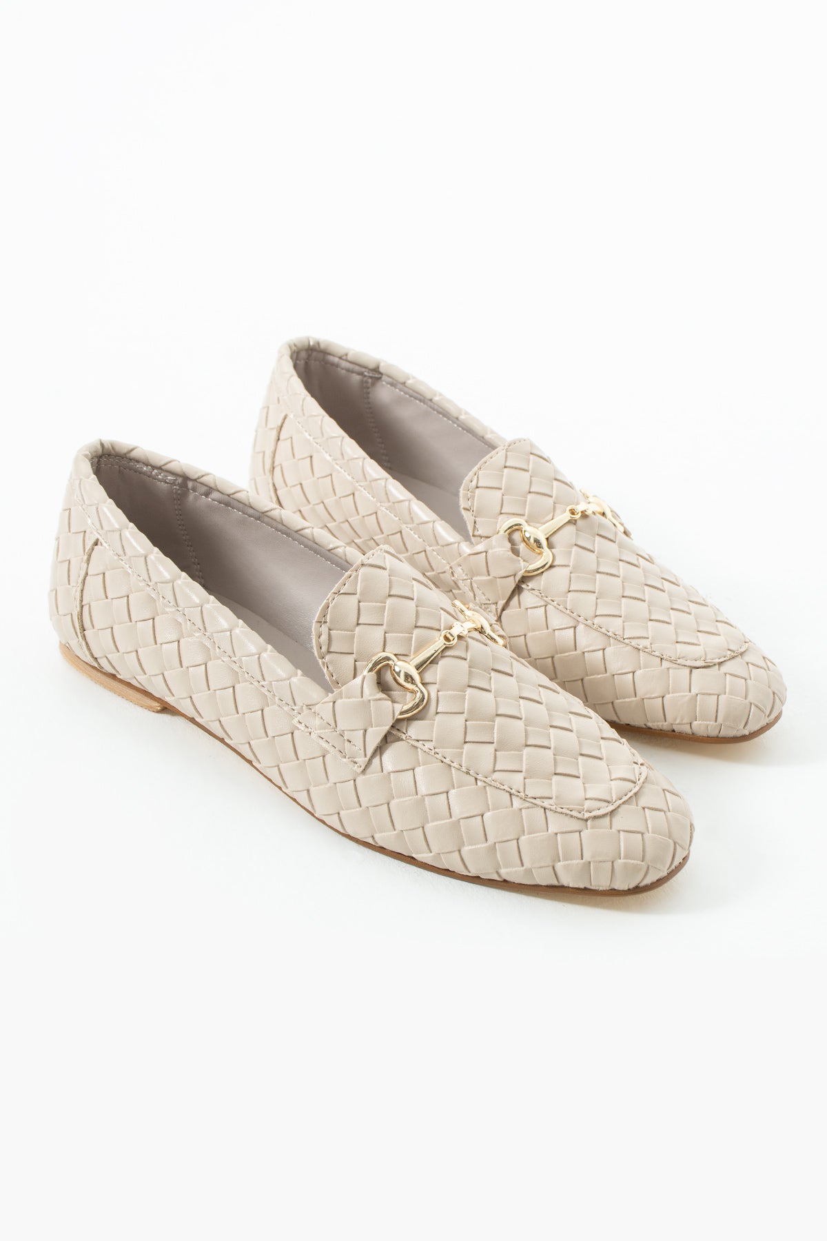 Vento Bej Örgü Loafer