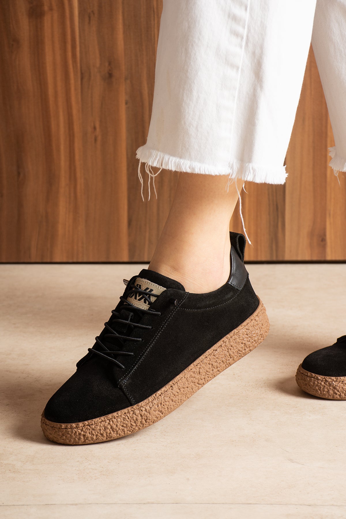 Terra Siyah Süet Hakiki Deri Spor Ayakkabı