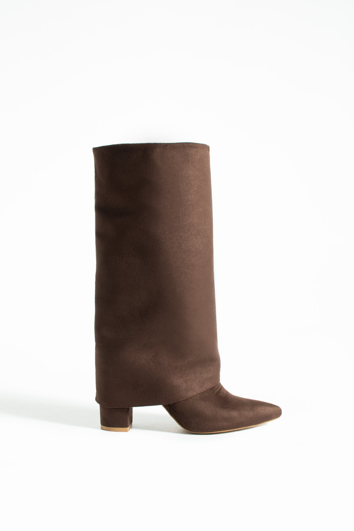 Divina Kahverengi Süet Topuklu Çizme