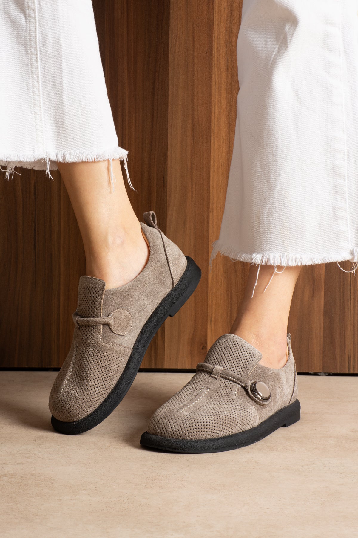 Punto Vizon Süet Hakiki Deri Loafer