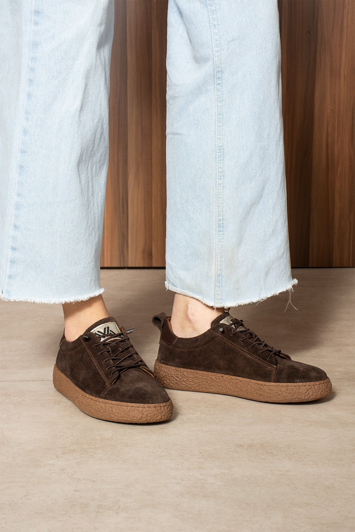 Terra Kahverengi Süet Hakiki Deri Spor Ayakkabı