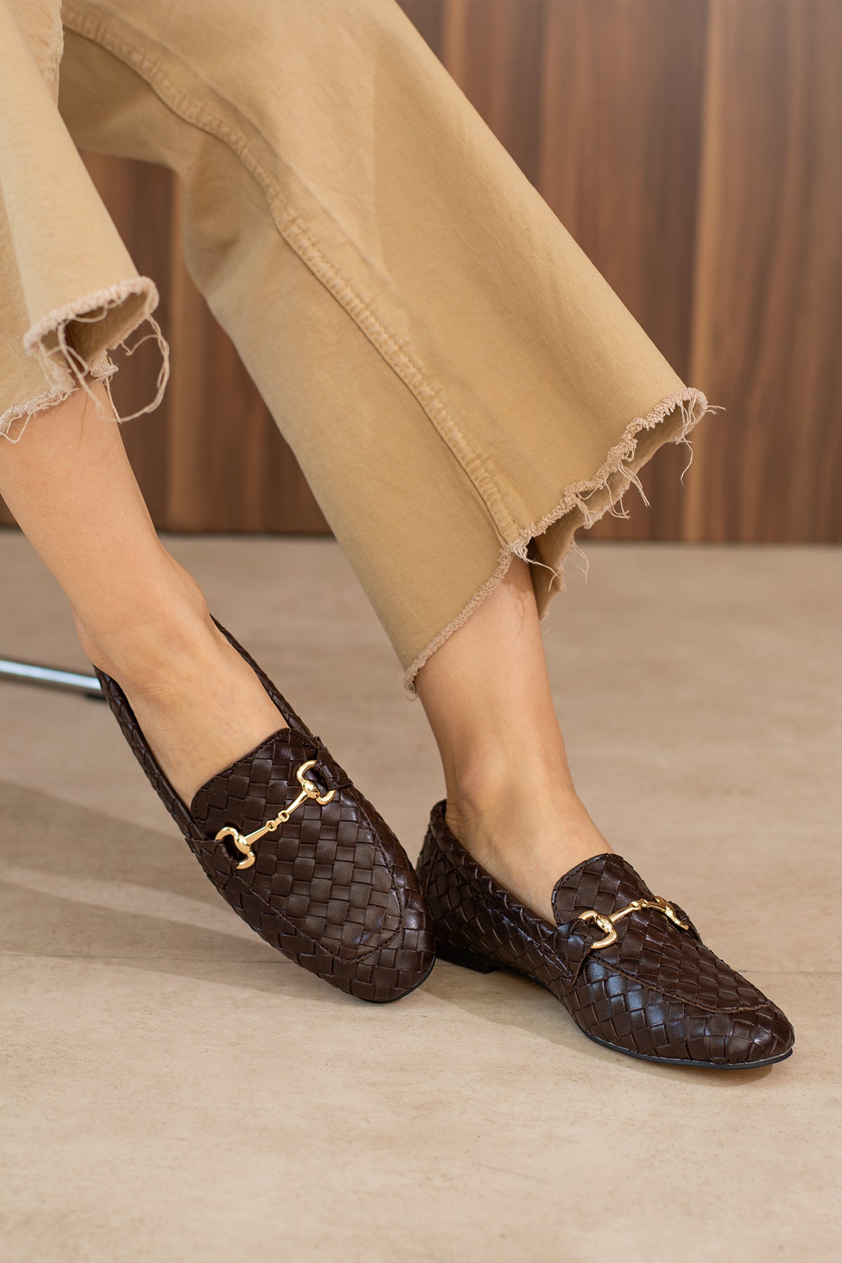 Vento Kahverengi Örgü Loafer