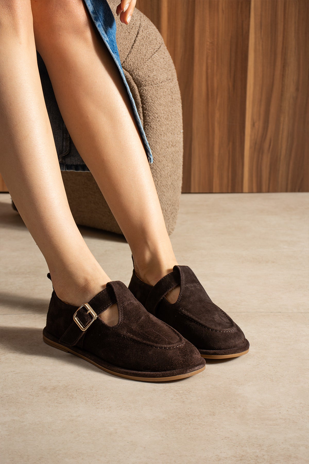 Odin Kahverengi Süet Hakiki Deri Loafer