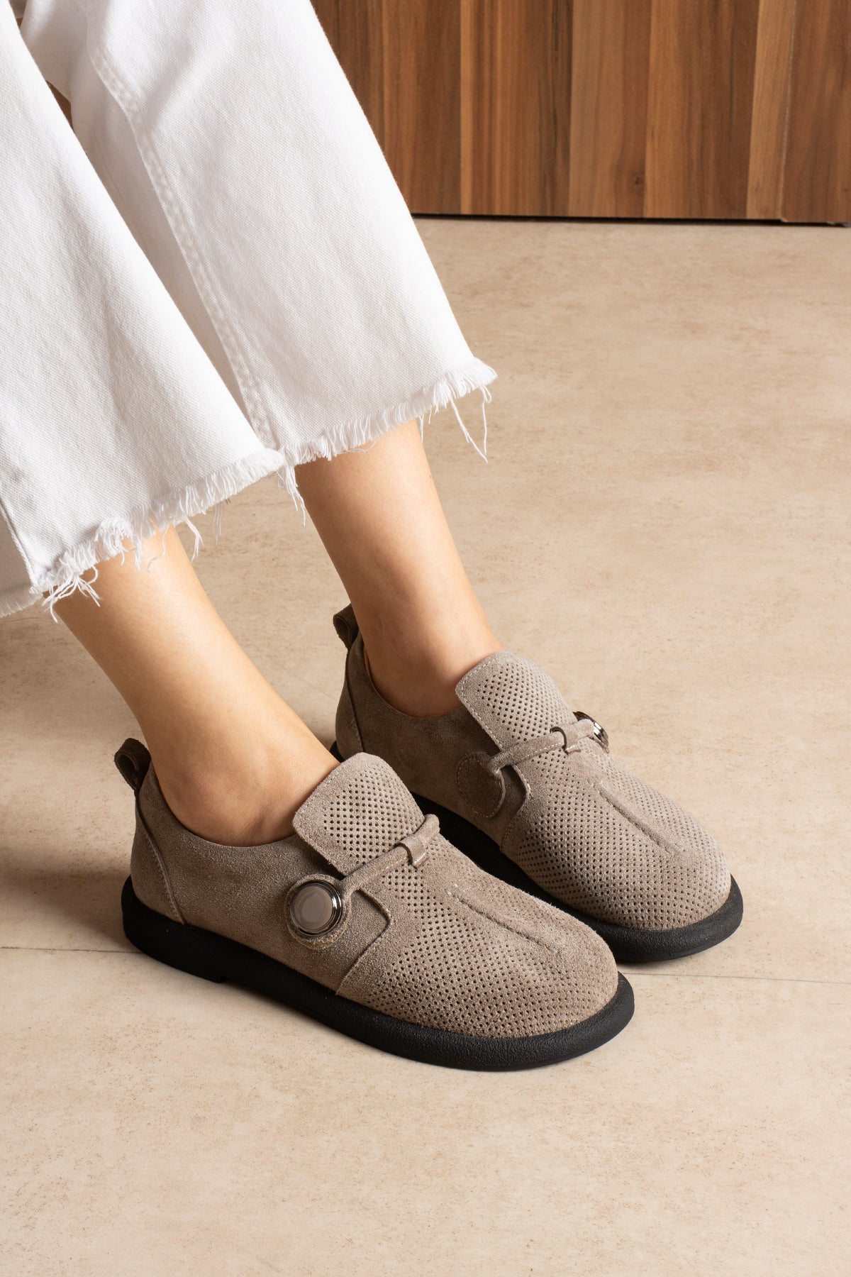 Punto Vizon Süet Hakiki Deri Loafer