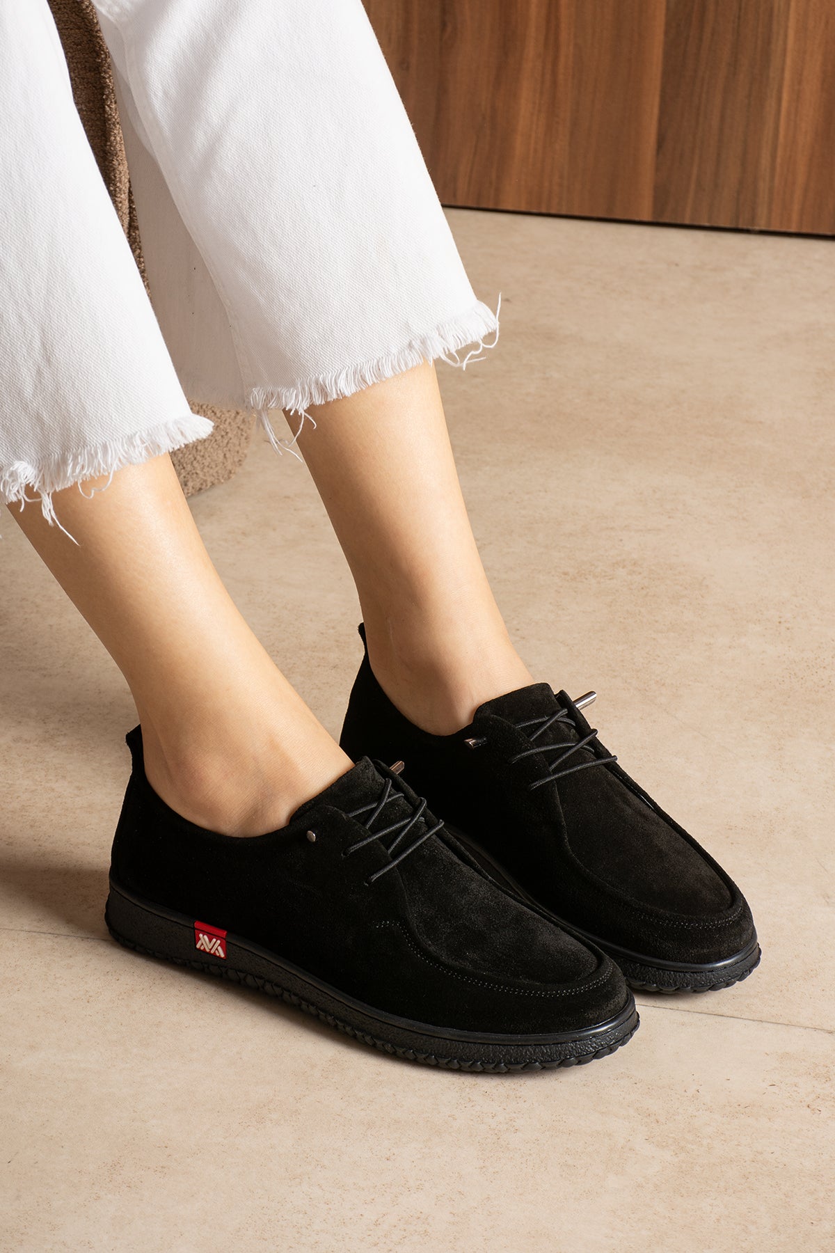 Mokka Siyah Süet Hakiki Deri Ortopedik Loafer