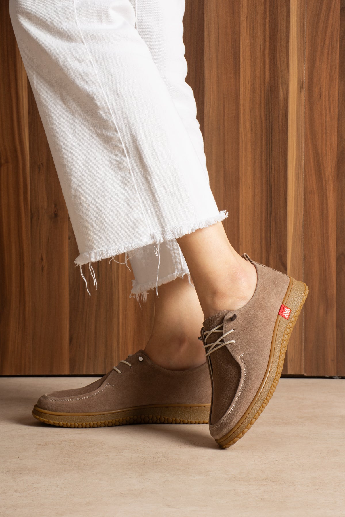 Mokka Bej Süet Hakiki Deri Ortopedik Loafer